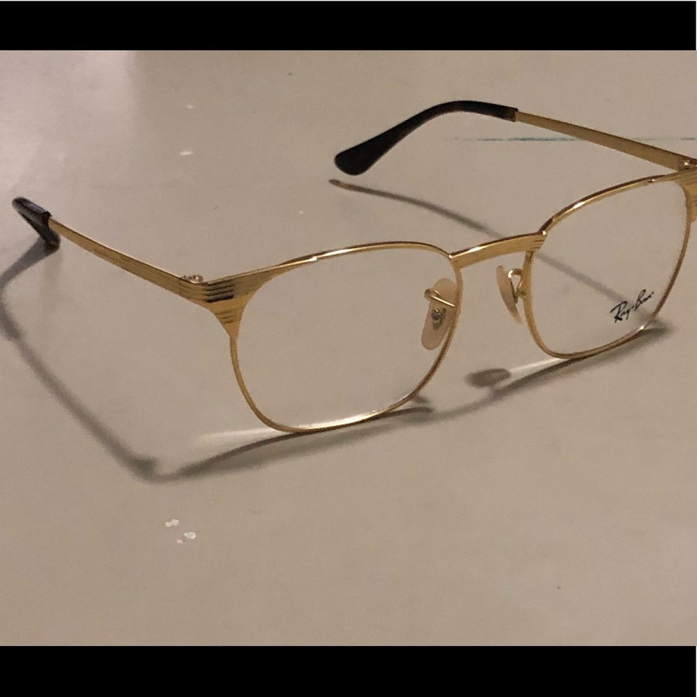Ray ban gold glasses